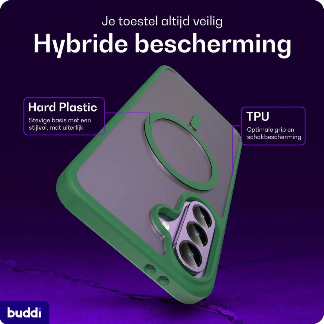 Buddi Frost Hoesje Samsung Galaxy A36/A37/A56 - Mat Groen - MagSafe - afbeelding 6 van 6