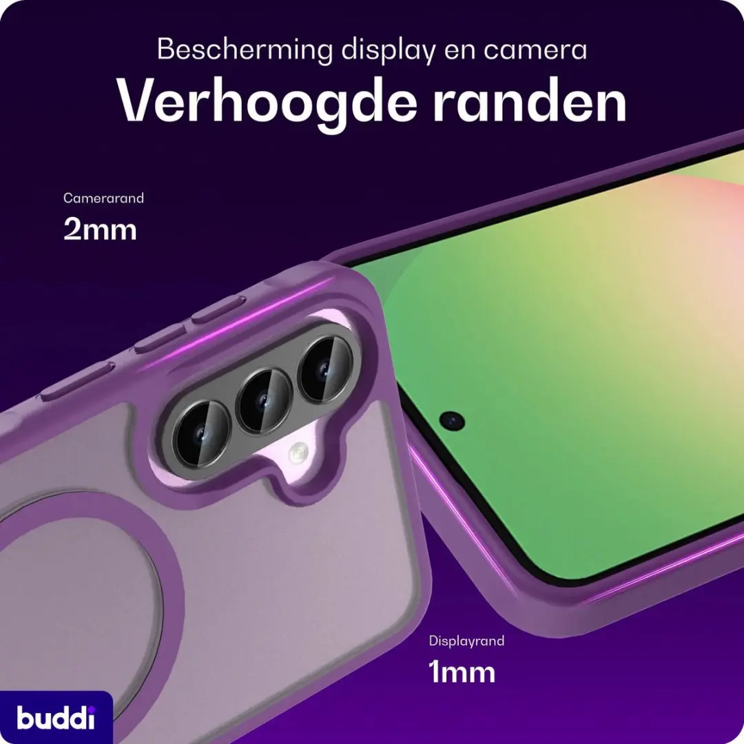 Buddi Frost Hoesje Samsung Galaxy A56 - Mat Paars - MagSafe - afbeelding 2 van 6