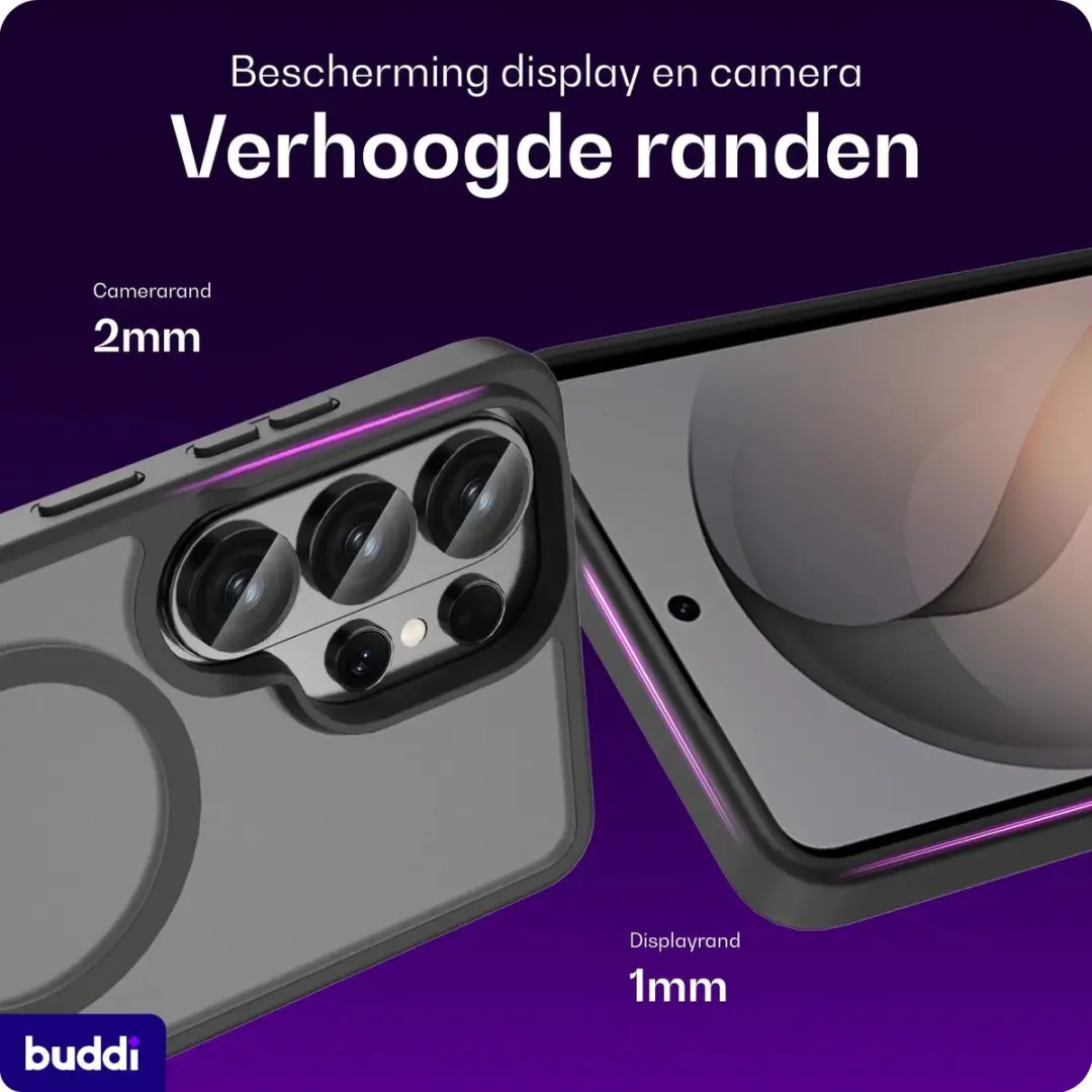 Buddi Frost Samsung Galaxy S26 Ultra Hoesje - Mat Zwart - afbeelding 6 van 6