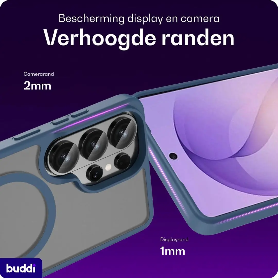 Buddi Frost Hoesje Samsung Galaxy S26 Ultra - Mat Donkerblauw - afbeelding 5 van 6