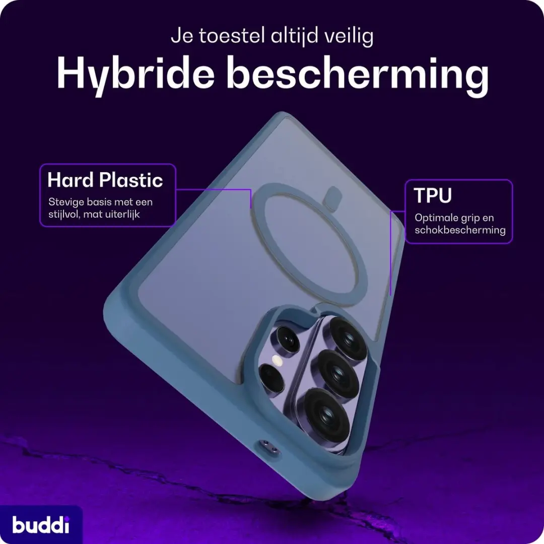 Buddi Frost Hoesje Samsung Galaxy S26 Ultra - Mat Donkerblauw - afbeelding 6 van 6