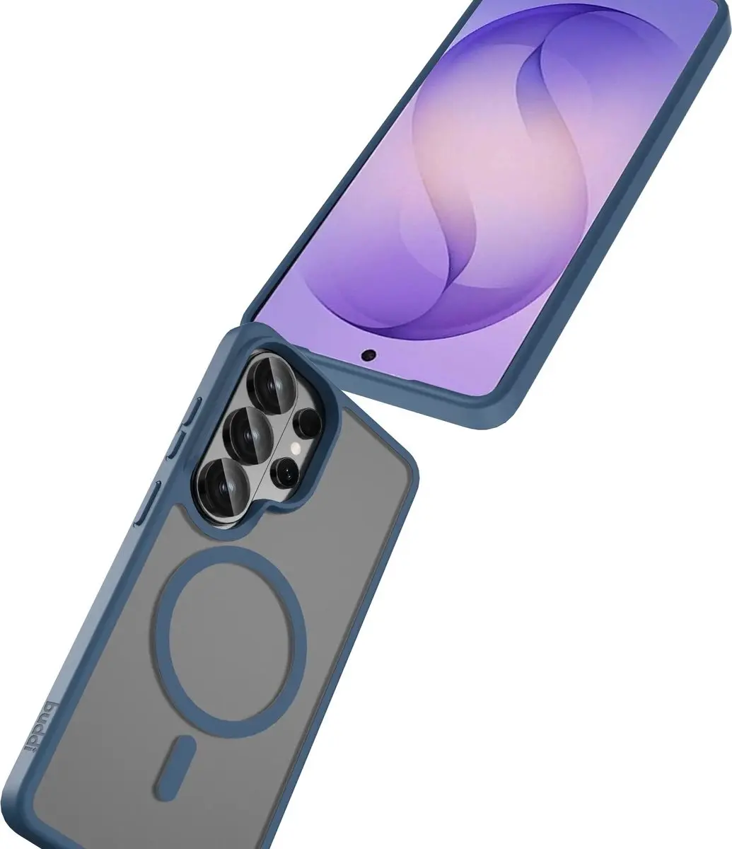 Buddi Frost Hoesje Samsung Galaxy S26 Ultra - Mat Donkerblauw - afbeelding 3 van 6
