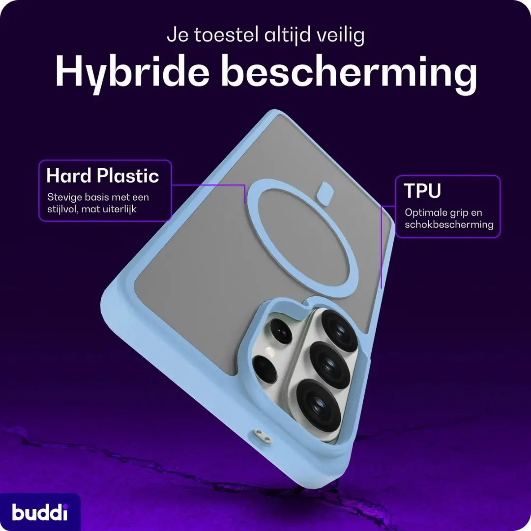 Buddi Frost Samsung Galaxy S26 Ultra Hoesje - Mat Licht Blauw - afbeelding 4 van 6
