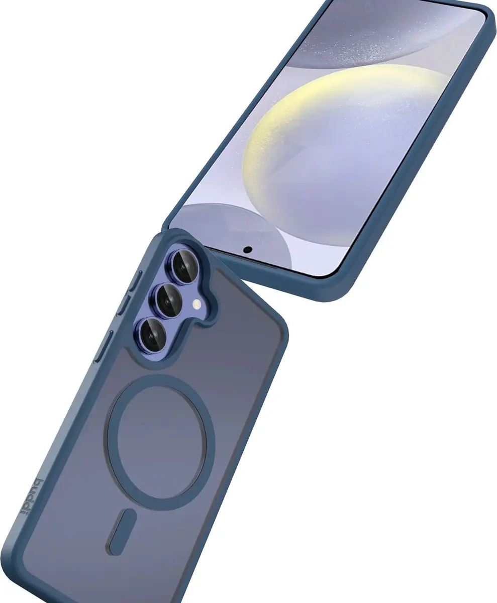 Buddi Frost Hoesje Samsung Galaxy S25/S24 - Mat Donkerblauw - MagSafe - afbeelding 3 van 6