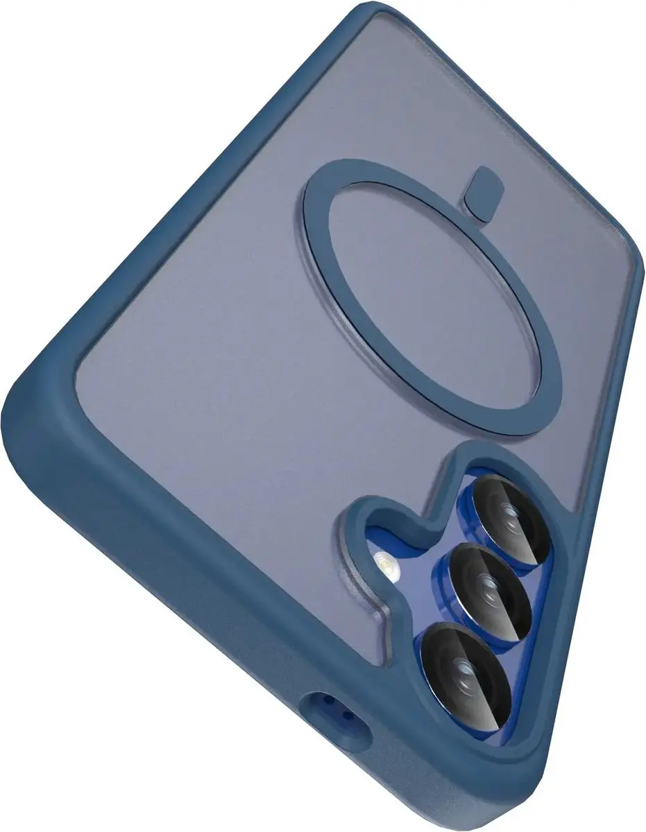 Buddi Frost Hoesje Samsung Galaxy S25/S24 - Mat Donkerblauw - MagSafe - afbeelding 6 van 6