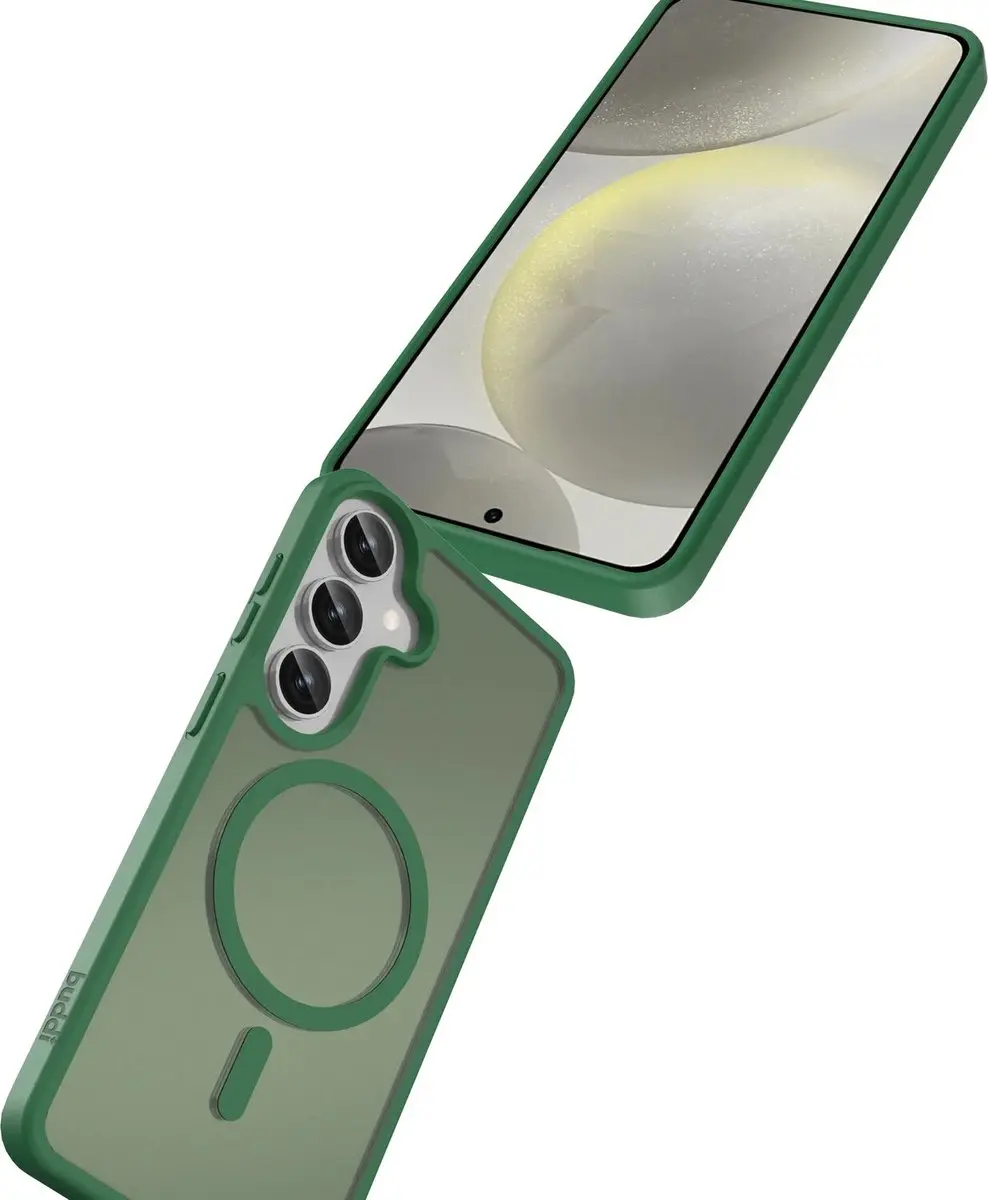Buddi Frost Hoesje Mat Groen voor Samsung Galaxy S24/S25 - MagSafe - afbeelding 3 van 6
