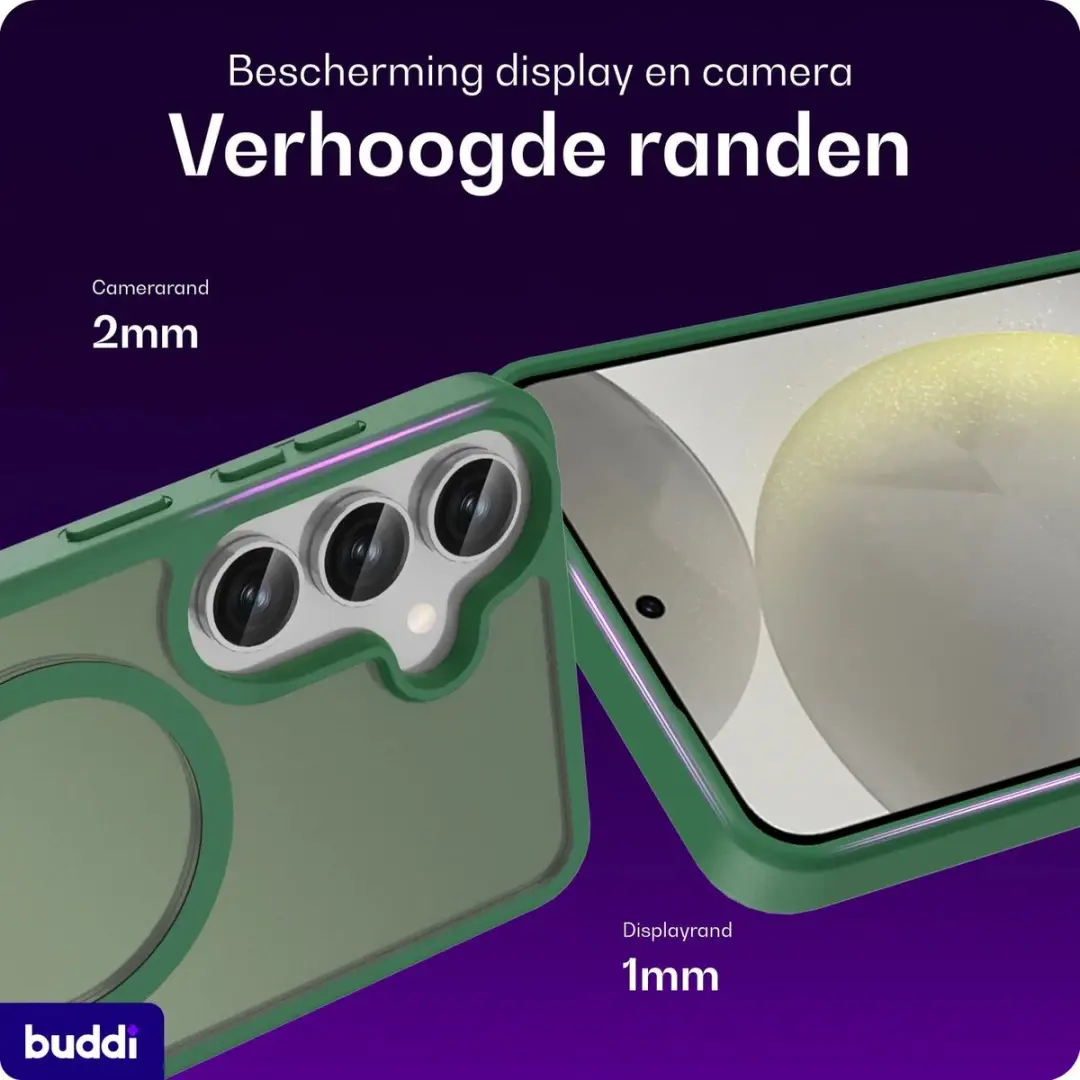 Buddi Frost Hoesje Samsung Galaxy S24 Plus/S25 Plus - Mat Groen - MagSafe - afbeelding 2 van 6
