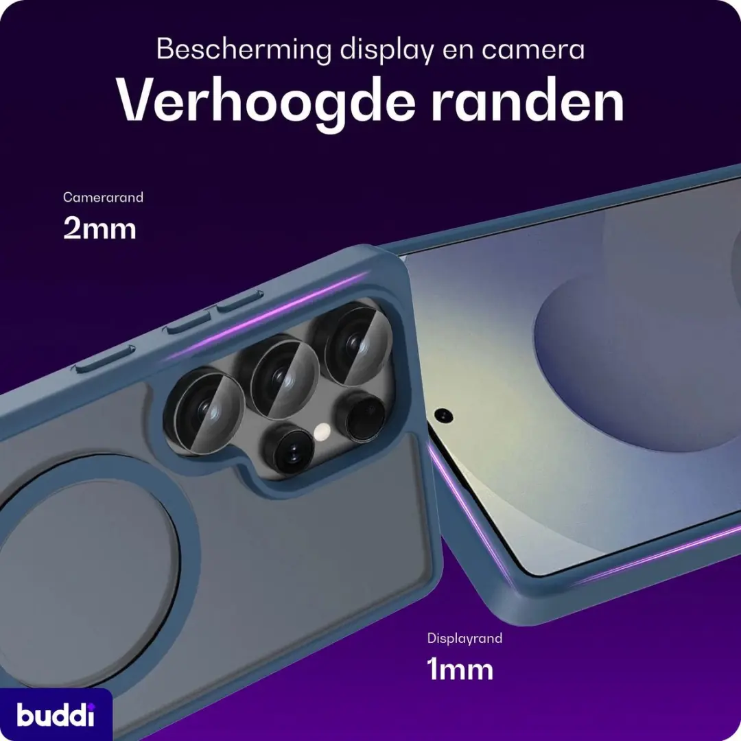 Buddi Frost Hoesje Samsung Galaxy S25 Ultra - Mat Donkerblauw - afbeelding 2 van 6