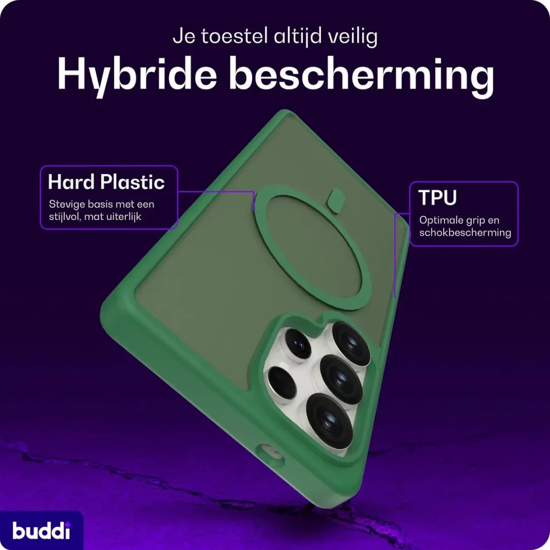 Buddi Frost Hoesje Samsung Galaxy S25 Ultra - Mat Groen - afbeelding 5 van 6