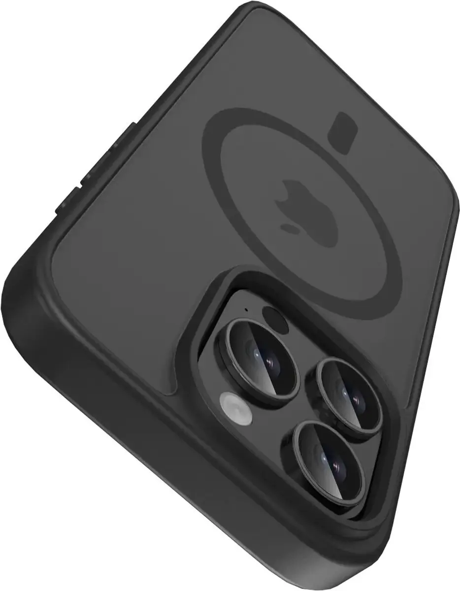 Buddi Frost iPhone 16 Pro Hoesje - Mat Zwart - MagSafe - afbeelding 4 van 6