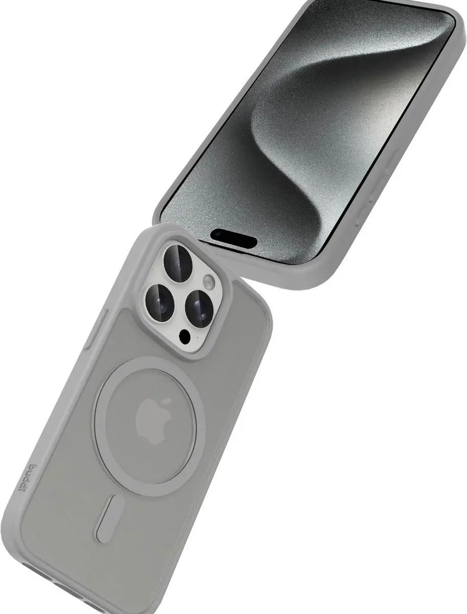 Buddi Frost iPhone 15 Pro Hoesje - Mat Grijs - afbeelding 3 van 6