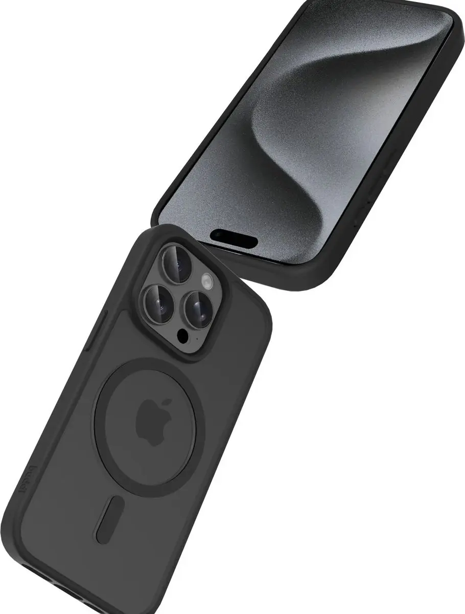 Buddi Frost iPhone 15 Pro Max Hoesje - Mat Zwart - MagSafe - afbeelding 5 van 6