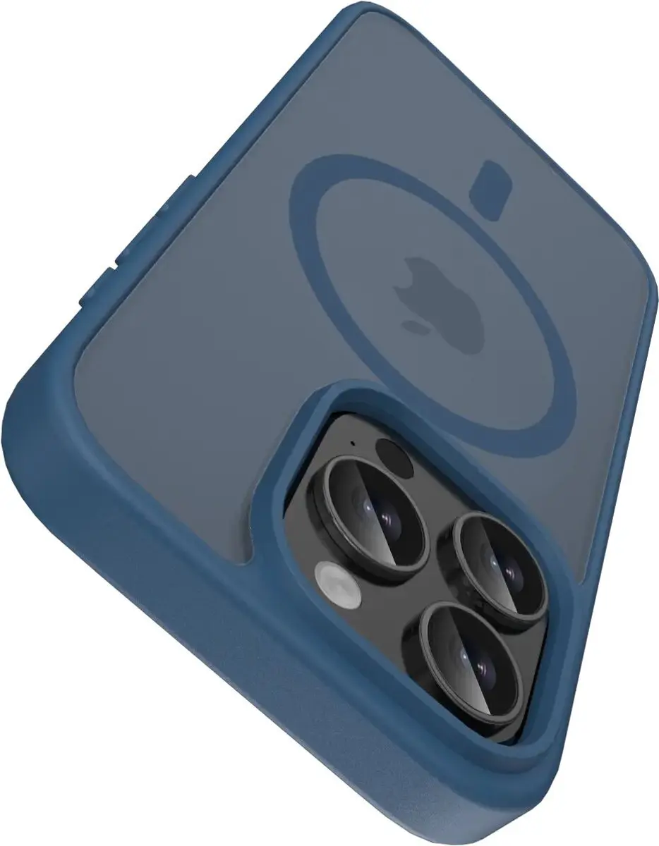 Buddi Frost iPhone 15 Pro Max Hoesje - Mat Donkerblauw - afbeelding 5 van 6