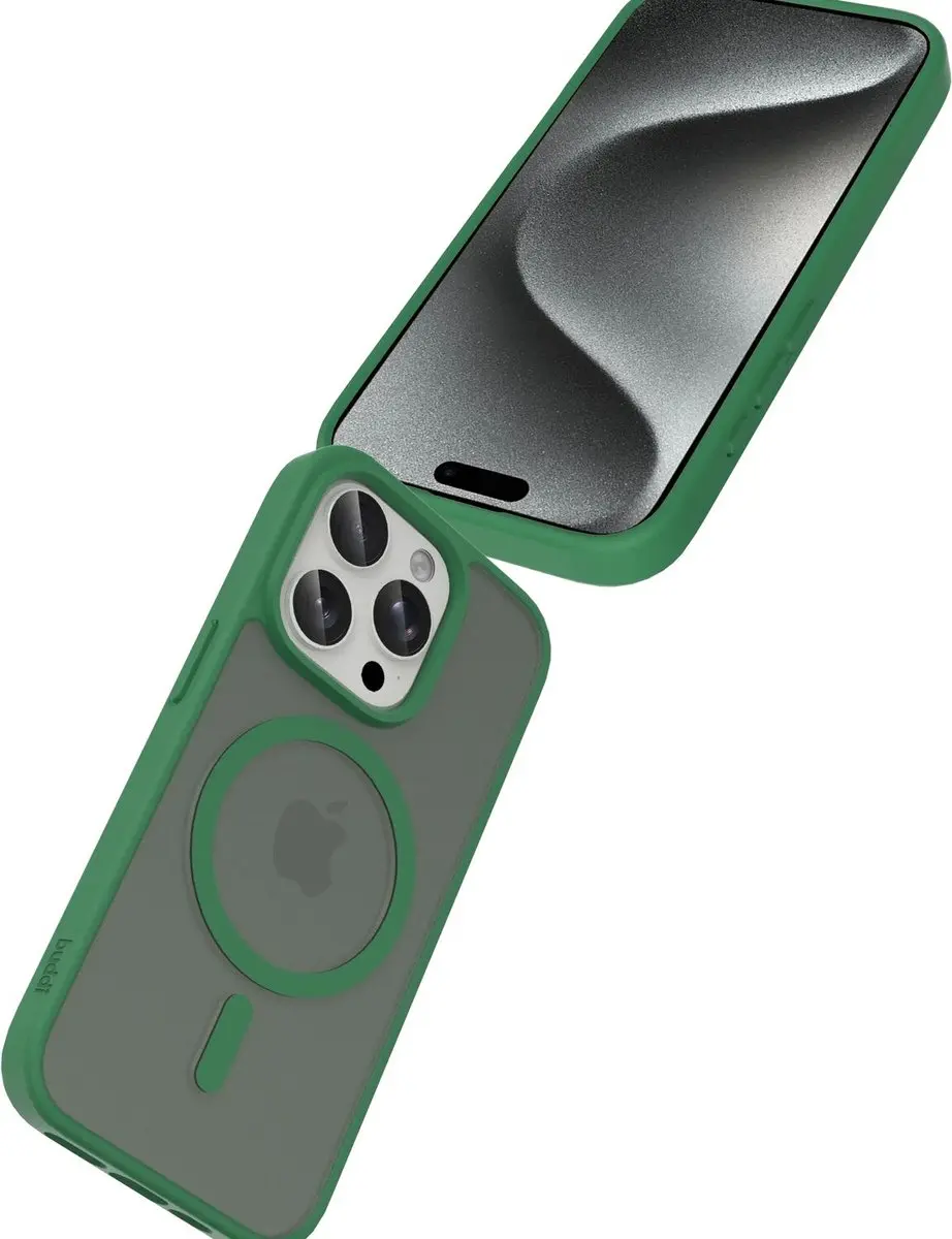 Buddi Frost iPhone 15 Pro Max Hoesje - Mat Groen - afbeelding 4 van 6