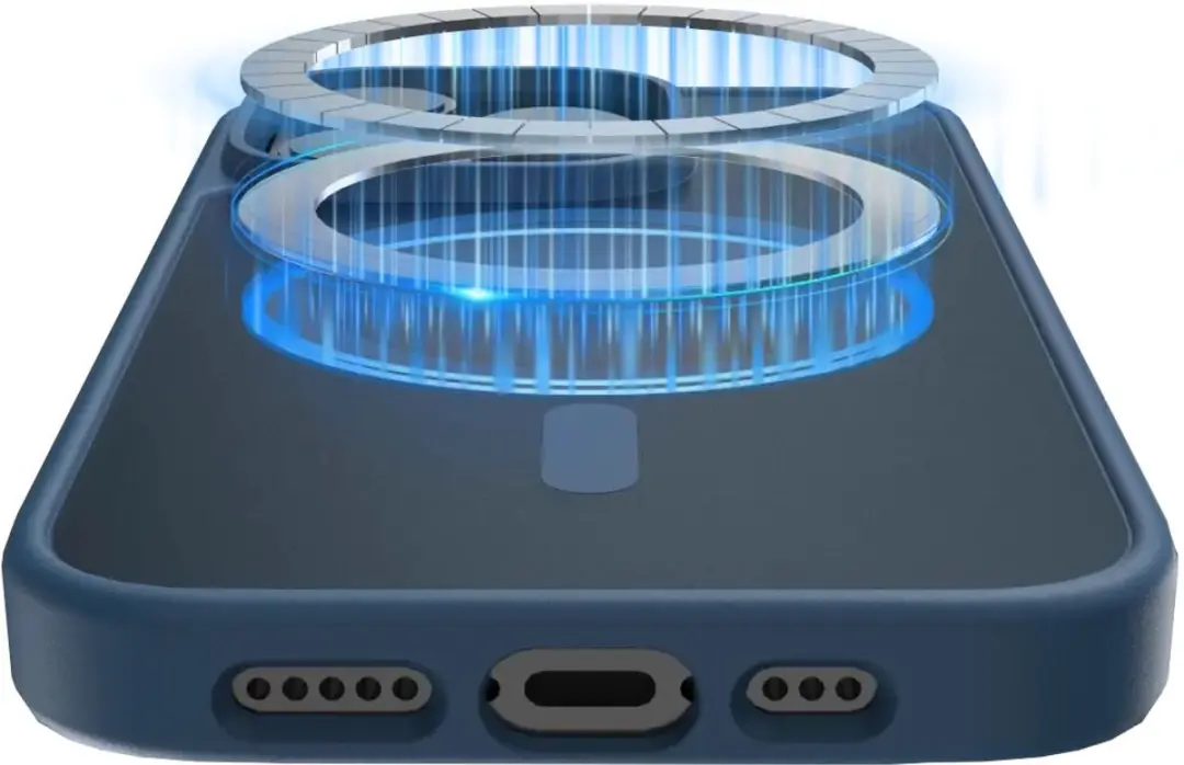 Buddi Frost iPhone 14 Pro Hoesje - Mat Donkerblauw - MagSafe - afbeelding 4 van 6