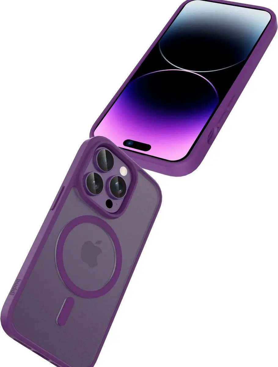 Buddi Frost iPhone 14 Pro Hoesje - Mat Paars - afbeelding 3 van 6