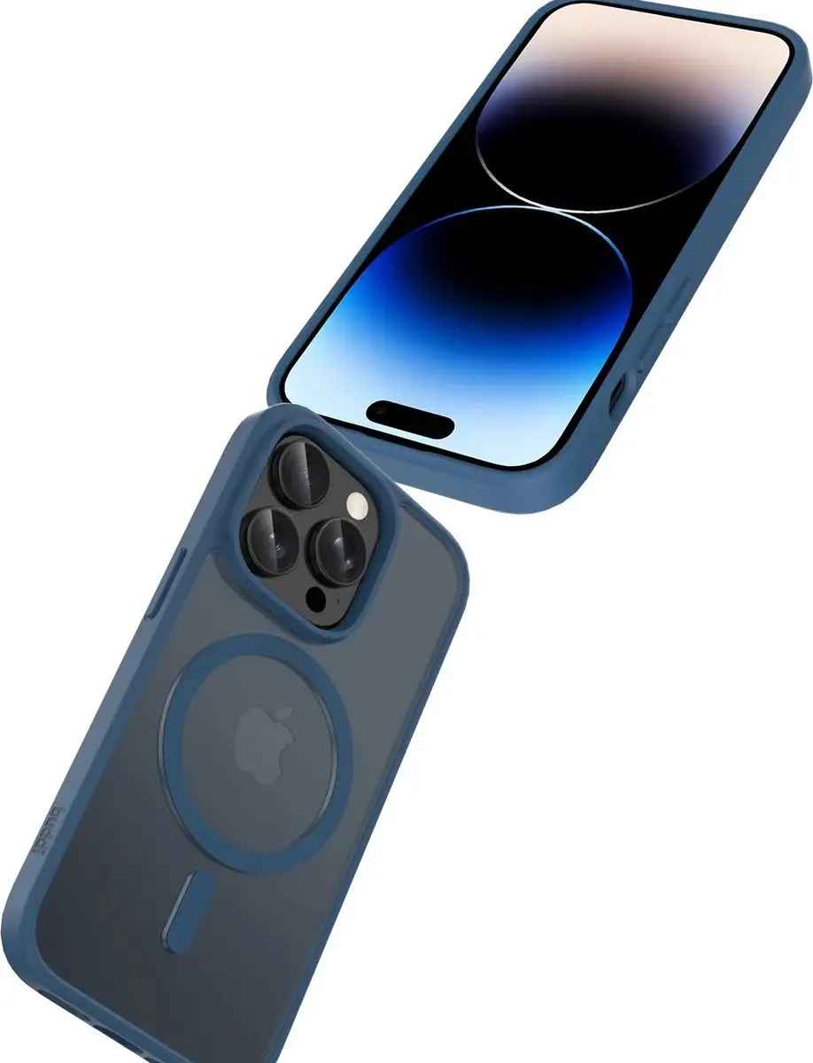 Buddi Frost iPhone 14 Pro Max Hoesje - Mat Donkerblauw - afbeelding 3 van 6