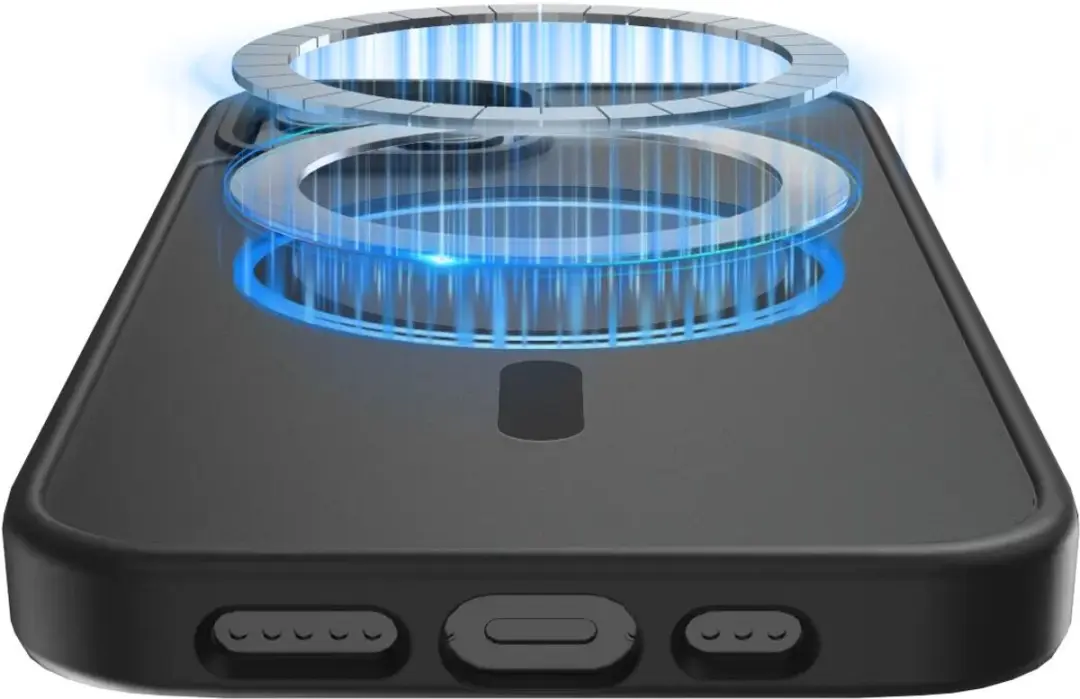 Buddi Frost iPhone 12/12 Pro MagSafe Hoesje - Mat Zwart - afbeelding 3 van 6