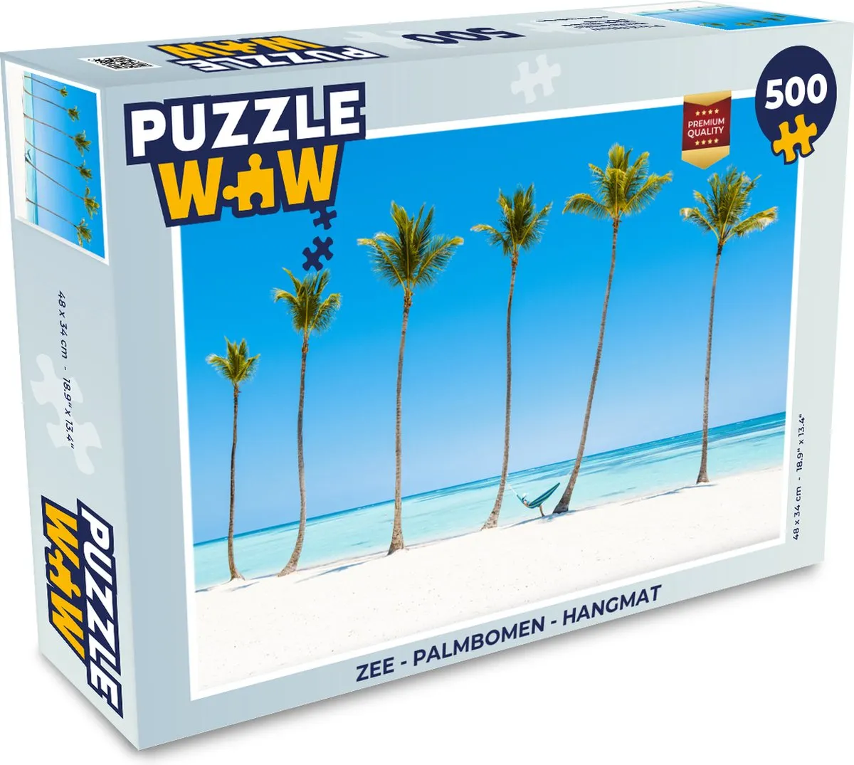 PuzzleWow Zee Palmbomen Hangmat Legpuzzel 500 Stuks