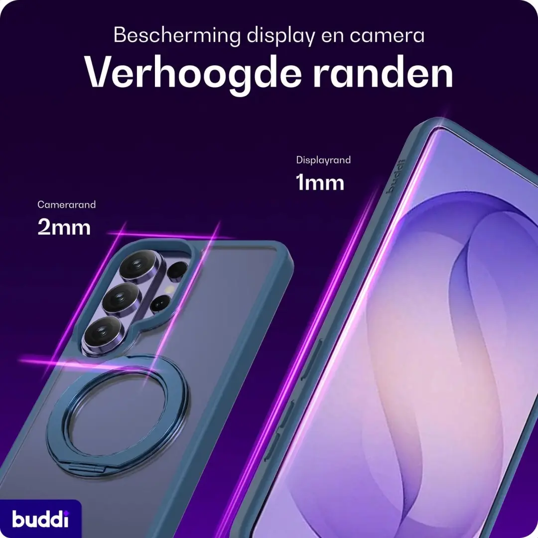 Buddi Frost Hoesje Samsung Galaxy S26 Ultra - Mat Donkerblauw - MagSafe - afbeelding 6 van 6