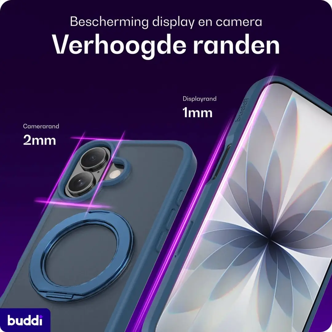 Buddi Frost iPhone 17 Hoesje - Mat Donkerblauw - MagSafe - afbeelding 2 van 6