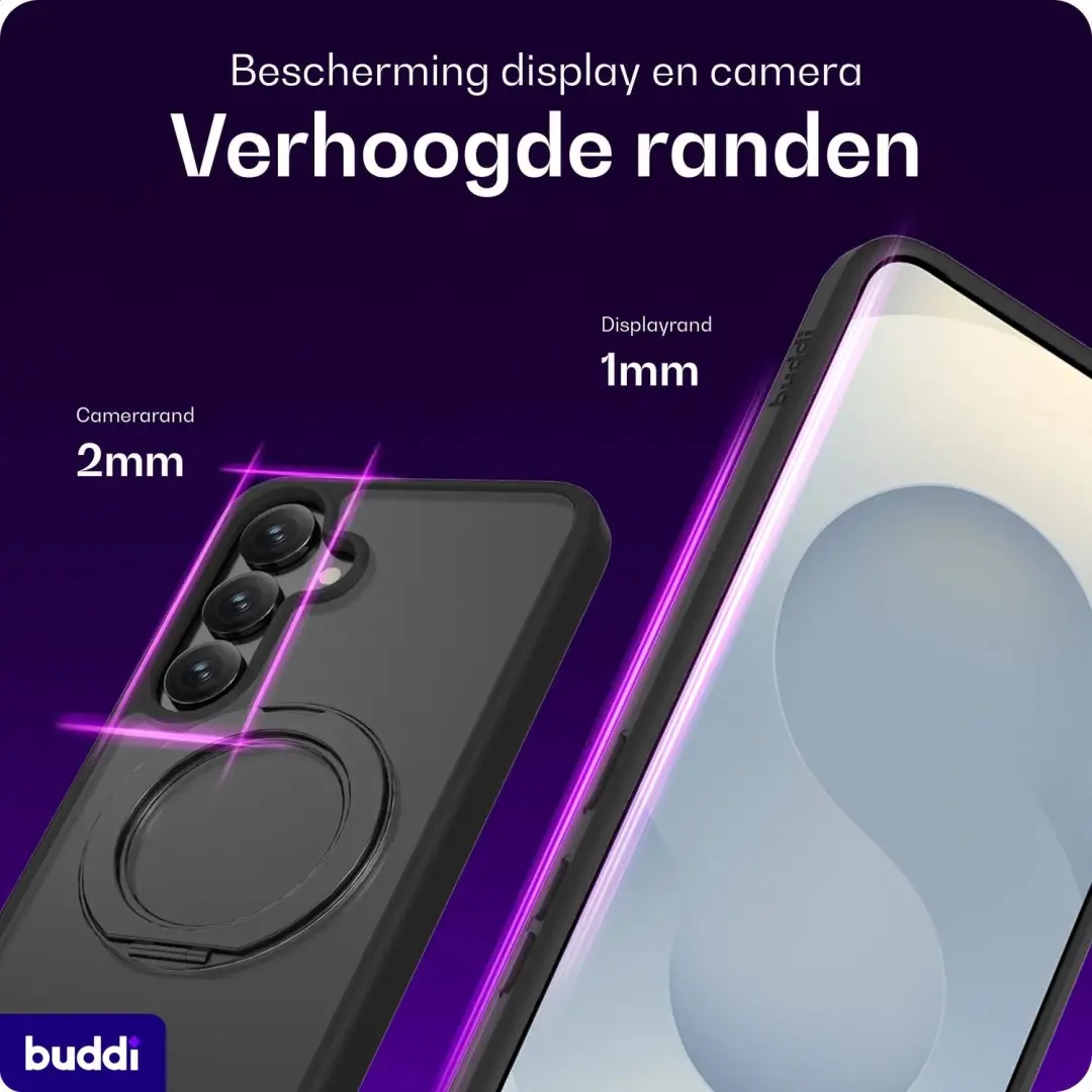 Buddi Frost Hoesje S25/S24 Plus - Mat Zwart - MagSafe - afbeelding 6 van 6