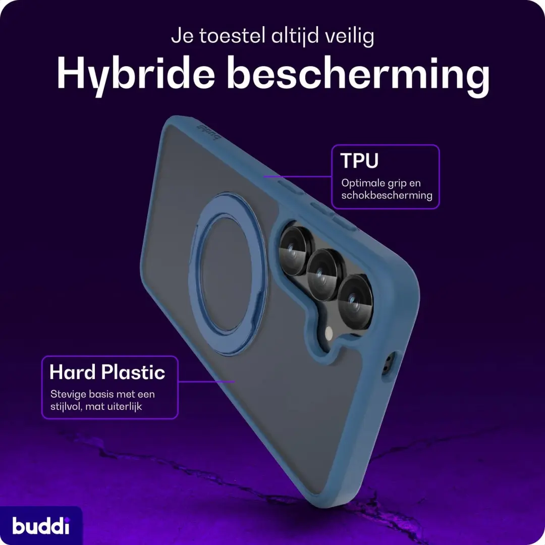 Buddi Frost Hoesje S25 Plus/S24 Plus - Mat Donkerblauw - MagSafe - afbeelding 6 van 6