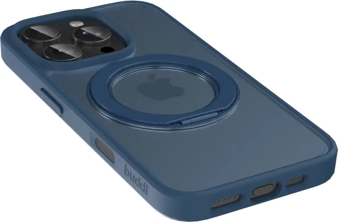 Buddi Frost iPhone 16 Pro Hoesje - Mat Donkerblauw - MagSafe - afbeelding 6 van 6