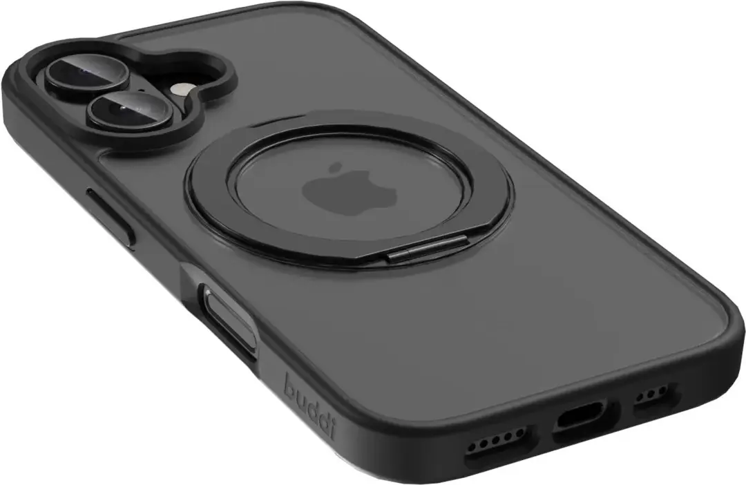 Buddi Frost iPhone 16 Hoesje - Mat Zwart - MagSafe - afbeelding 5 van 6