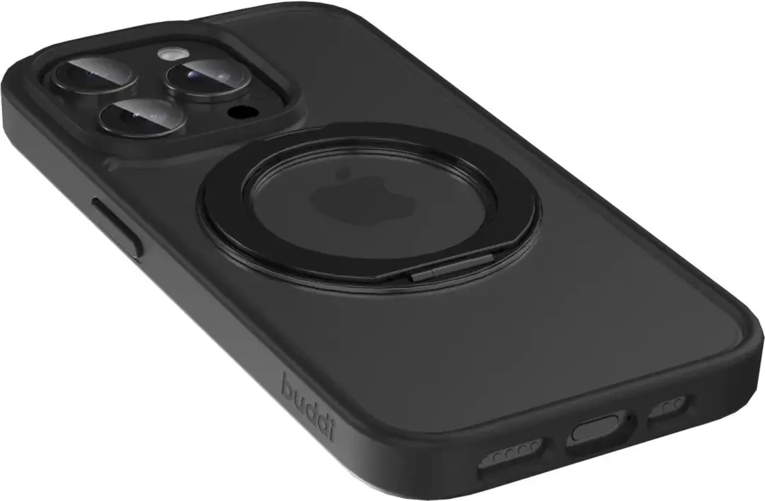Buddi Frost iPhone 15 Pro Hoesje - Mat Zwart - MagSafe - afbeelding 5 van 6