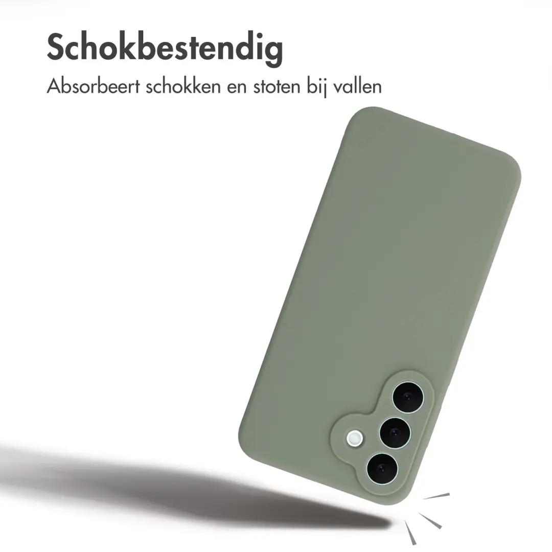 Accezz Liquid Silicone Backcover SH00099707 - Olijfgroen - afbeelding 6 van 6