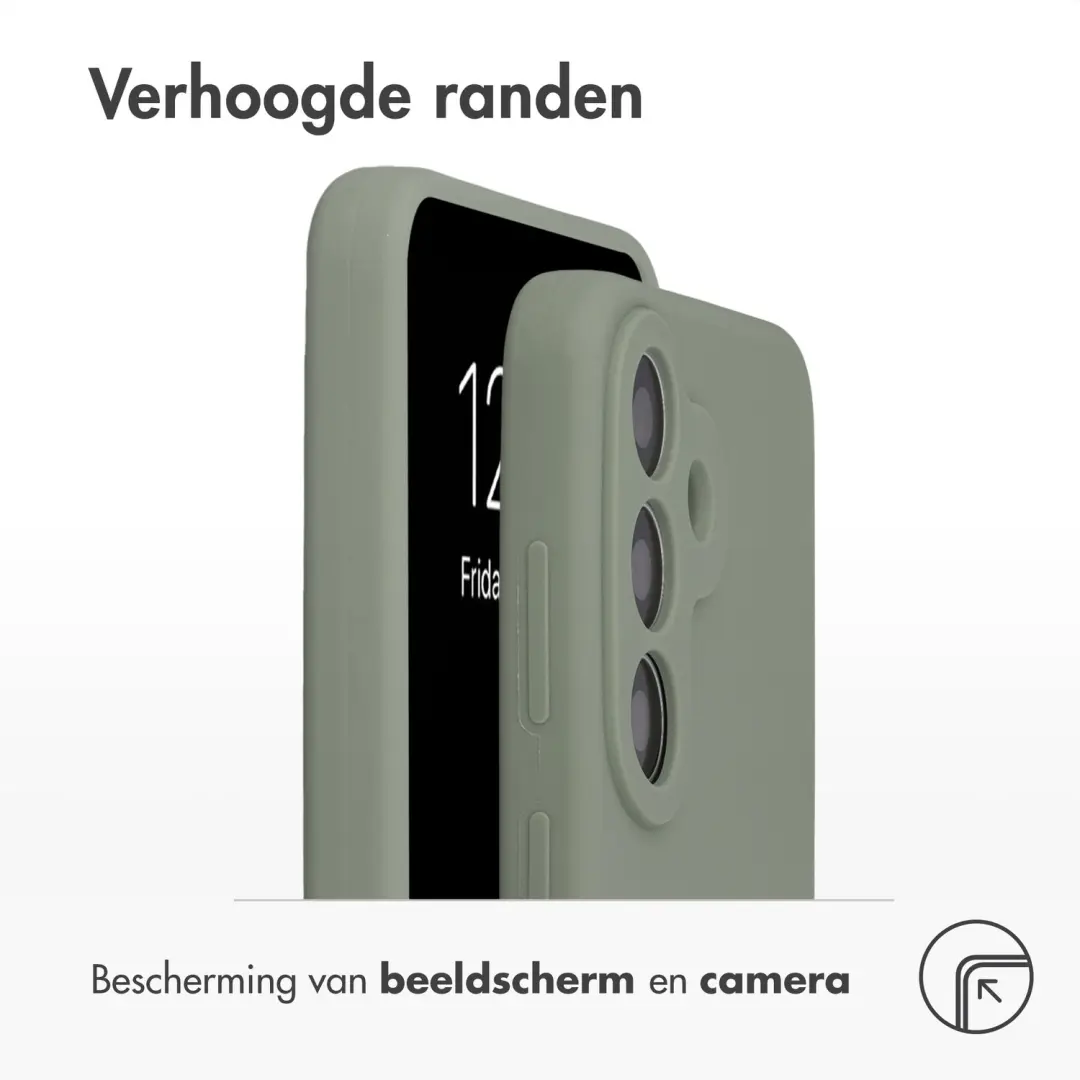 Accezz Liquid Silicone Backcover SH00099707 - Olijfgroen - afbeelding 5 van 6