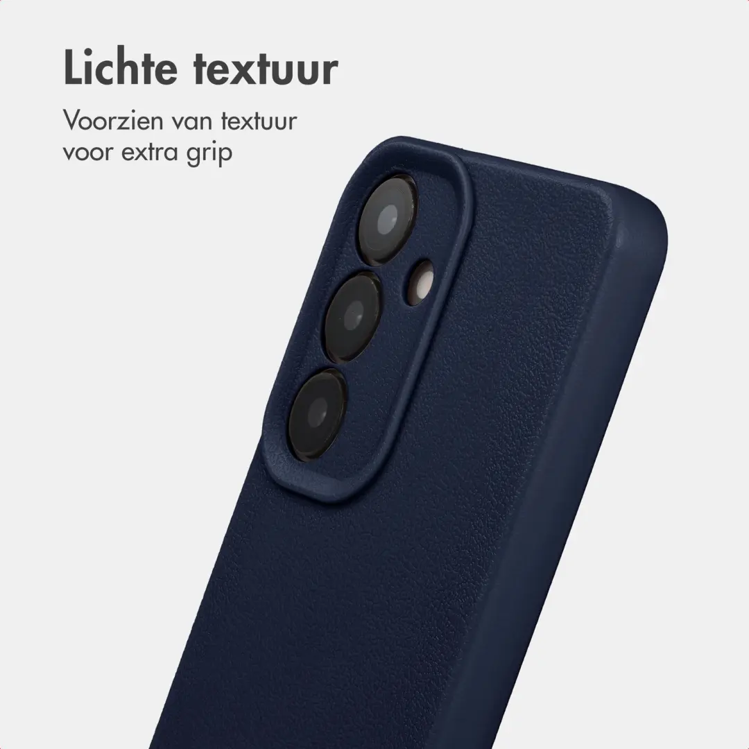 Imoshion Texture Backcover Samsung Galaxy S25 - Donkerblauw - afbeelding 3 van 6