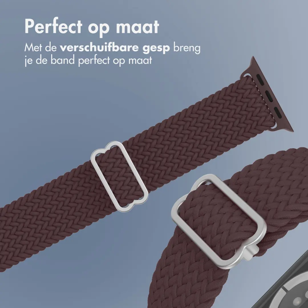 Imoshion Nylon Geweven Bandje Apple Watch 38-42mm - Donkerrood - afbeelding 3 van 6