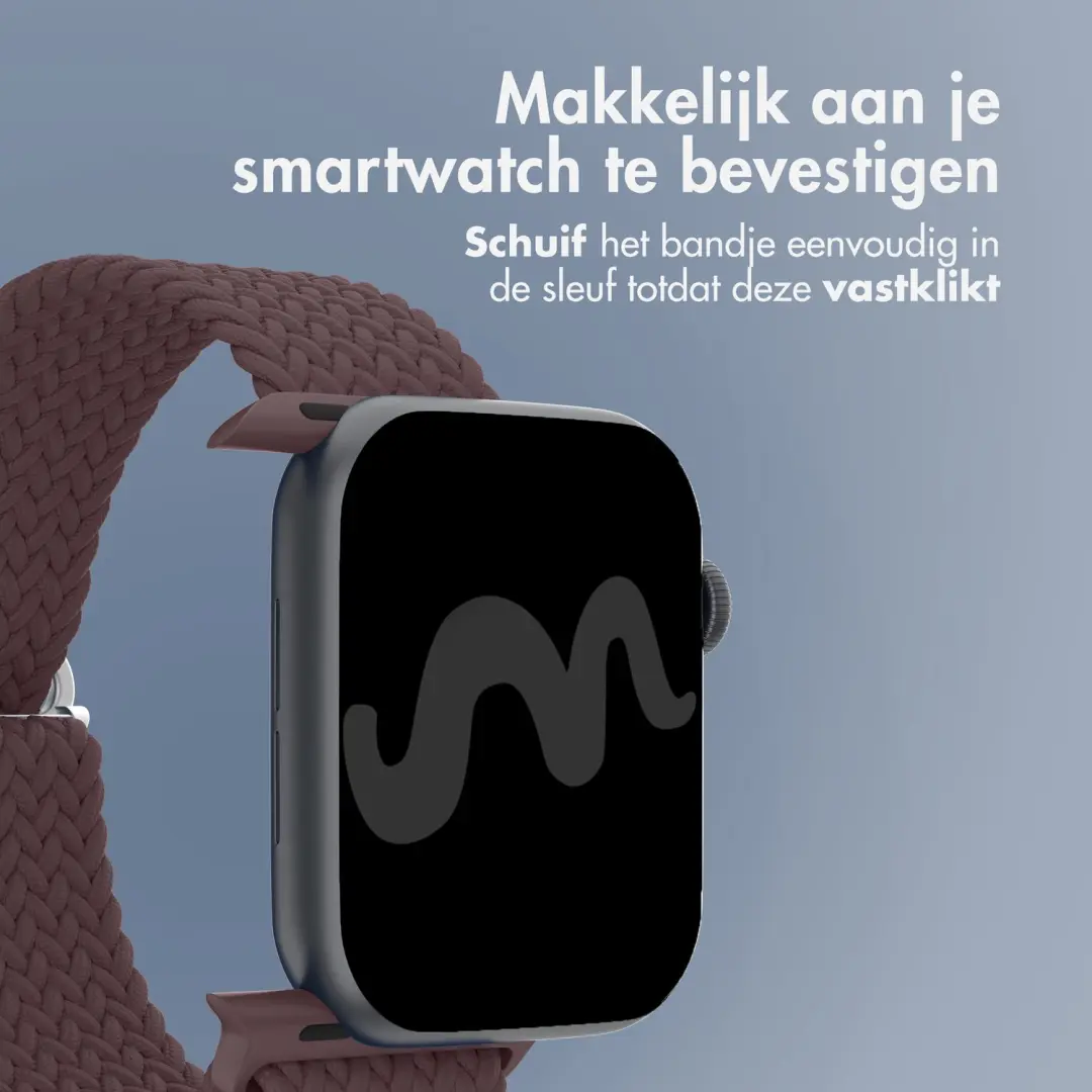 Imoshion Nylon Geweven Bandje Apple Watch 38-42mm - Donkerrood - afbeelding 4 van 6