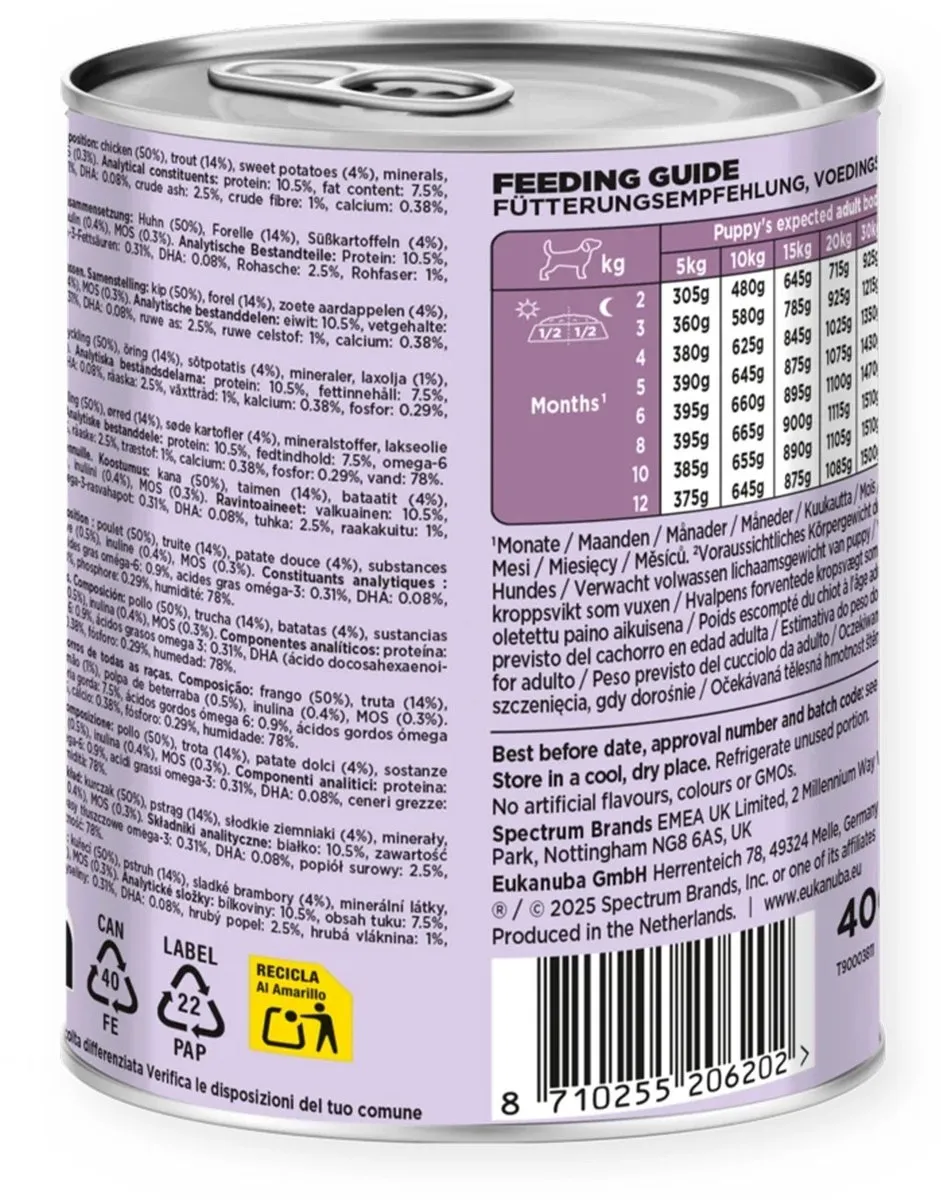 Eukanuba Life Care Dog Hondenvoer Nat Puppy Trout & Sweet Potaties - 400 gr