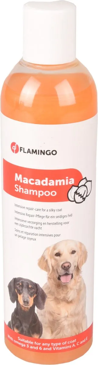 Flamingo Macadamia Hondenshampoo 300ml - Oranje