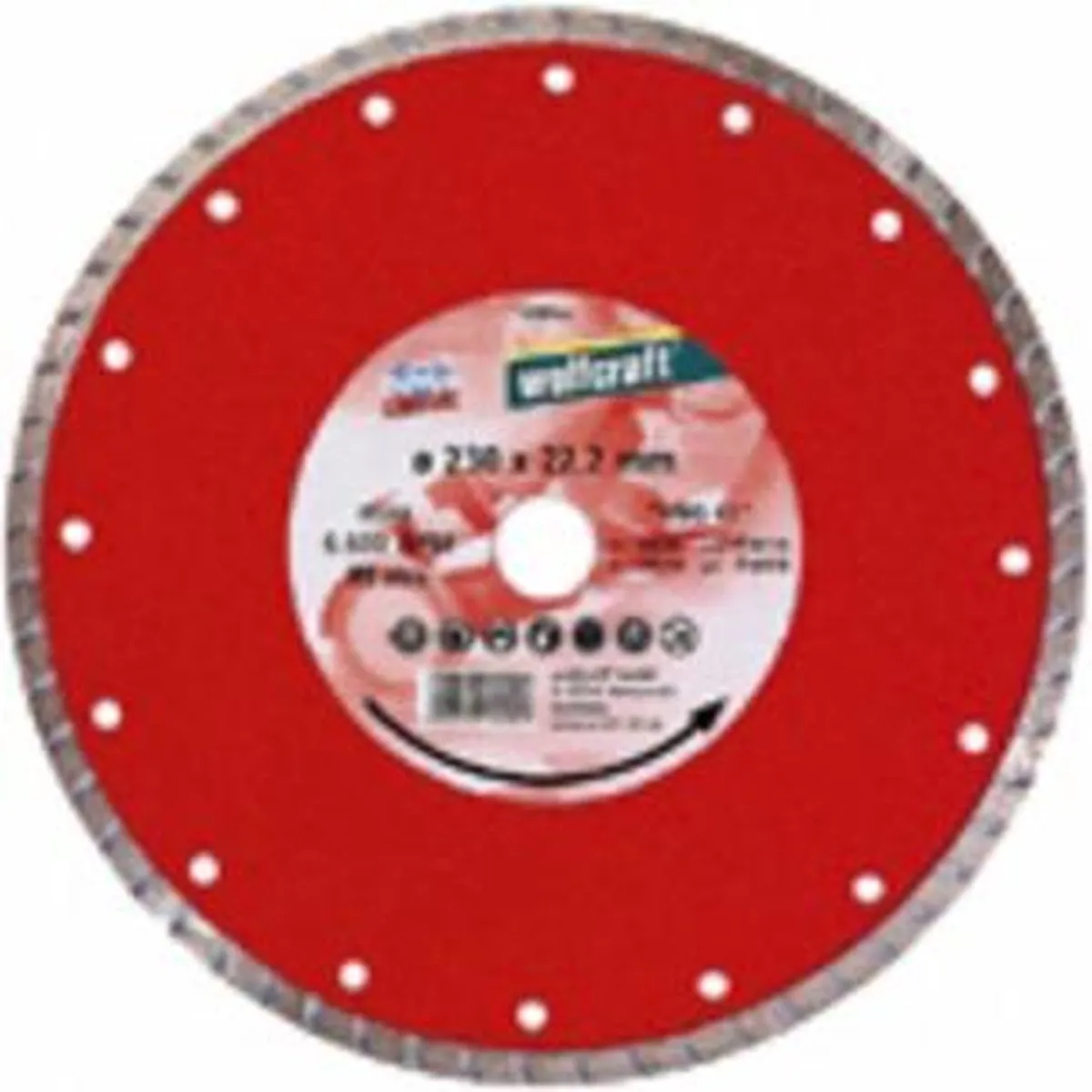 Wolfcraft Pro Turbo Diamantdoorslijpschijf 125mm - Steen