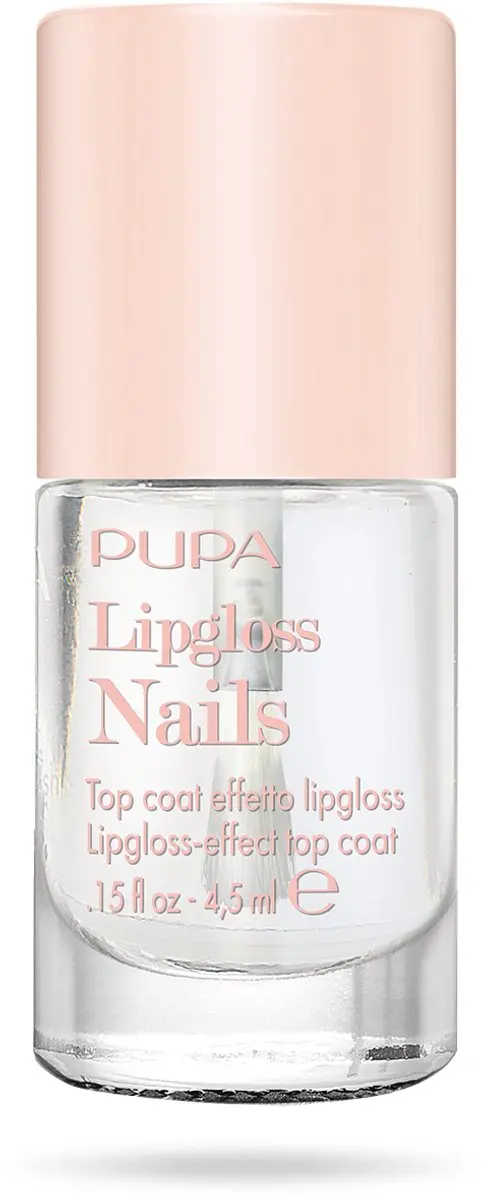 Pupa Nail Polish Top Coat Lip Gloss Nails 100 Transparent 4.5ml