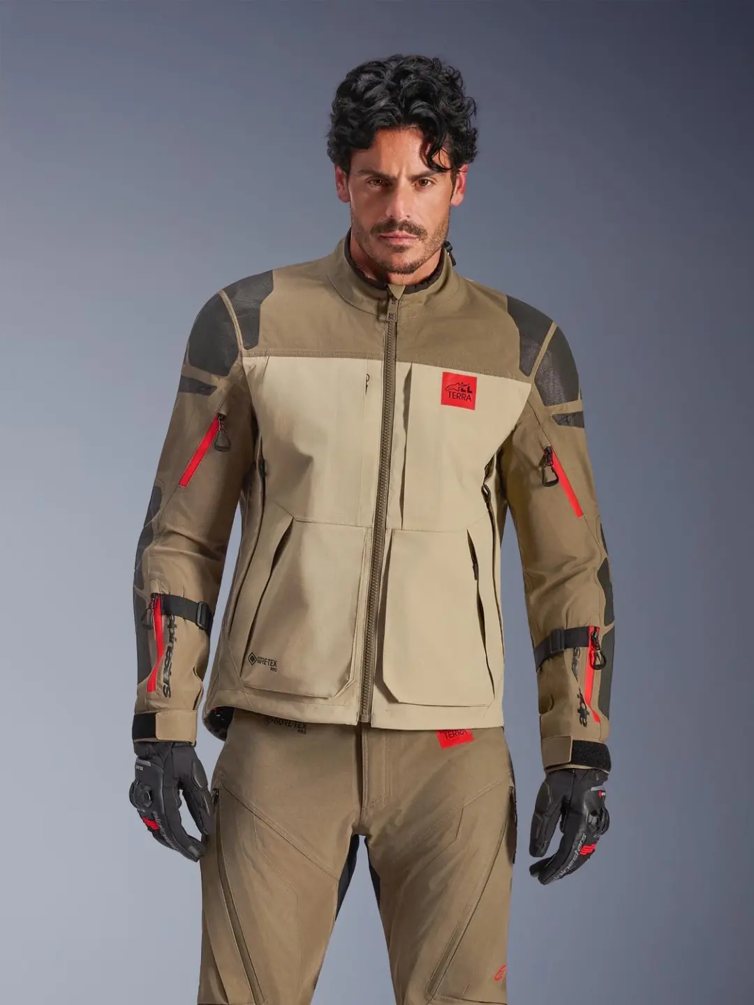 Alpinestars Nazca 3L GORE-TEX Pro Motorjas - Zwart/Bruin - afbeelding 6 van 6