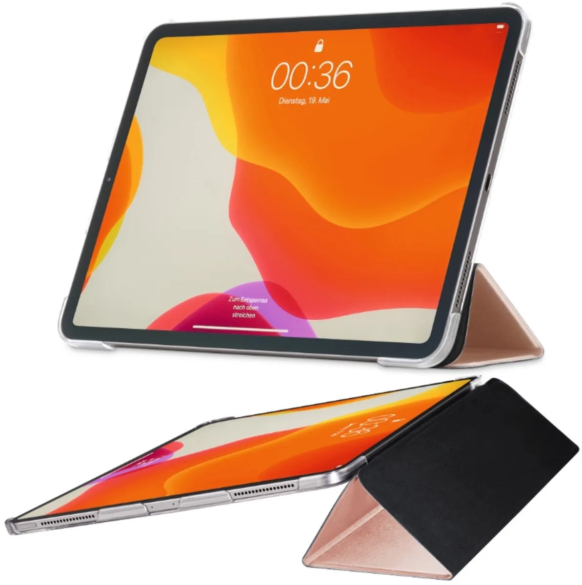 Hama Fold Clear Tablethoes - Apple iPad Pro 11" - Roségoud - afbeelding 6 van 6