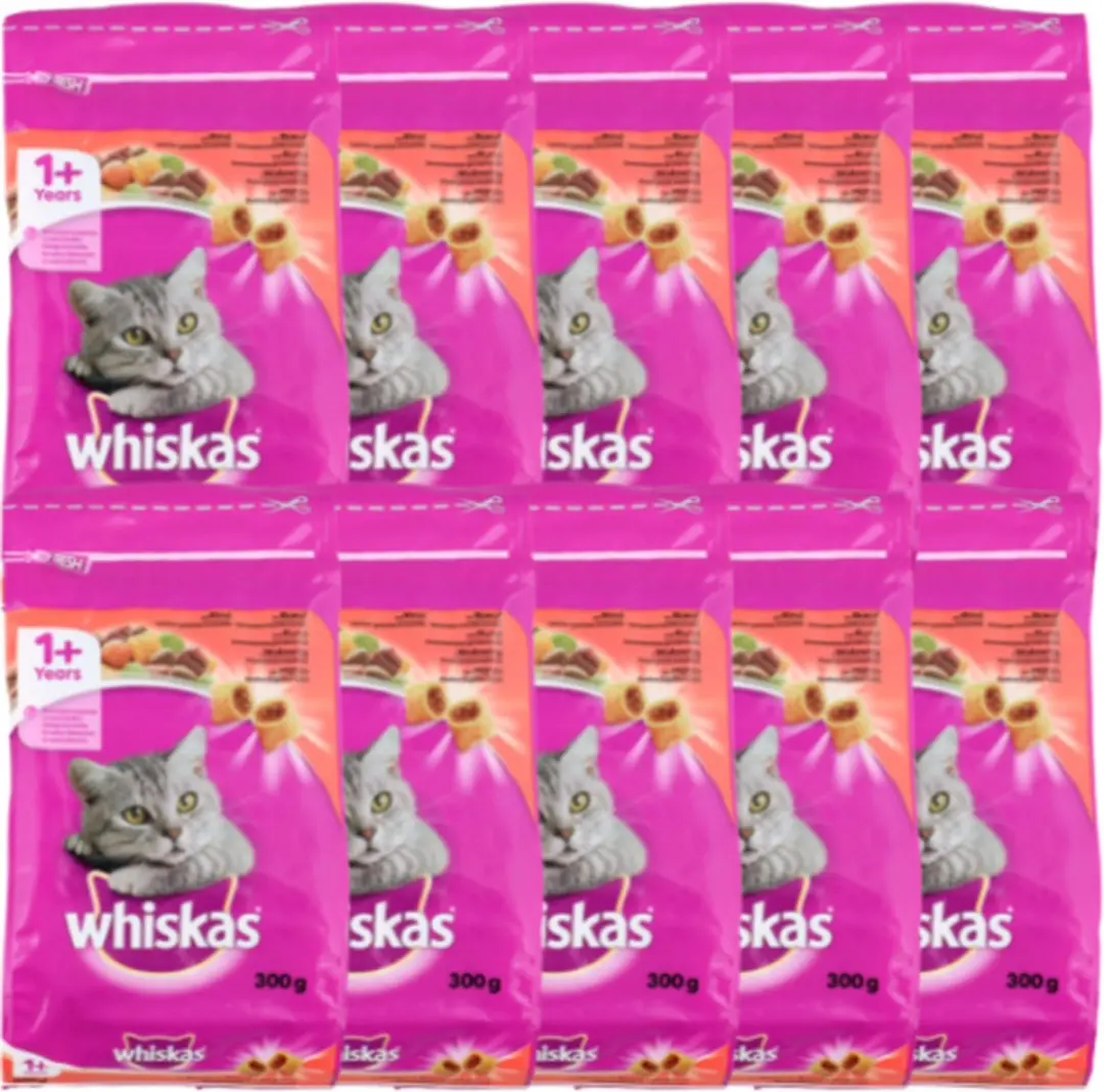 10x 300gr Whiskas droogvoer