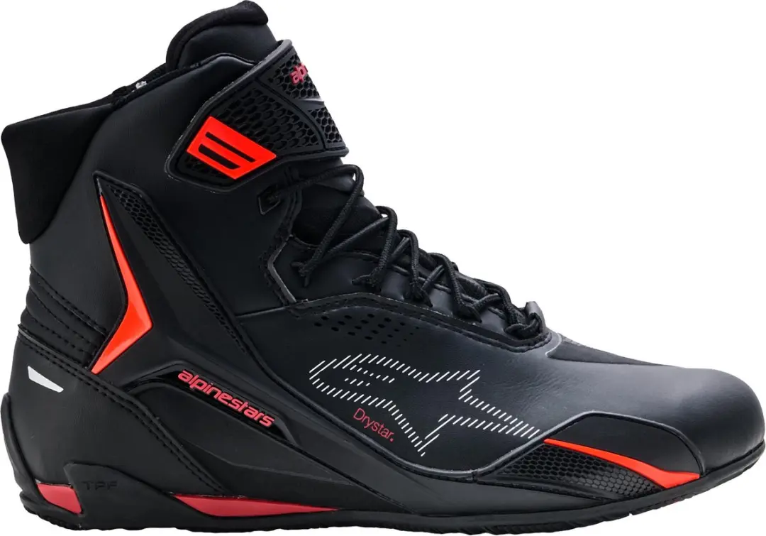 Alpinestars Faster-4 Drystar Motorschoenen 12 - Zwart/Rood - afbeelding 6 van 6