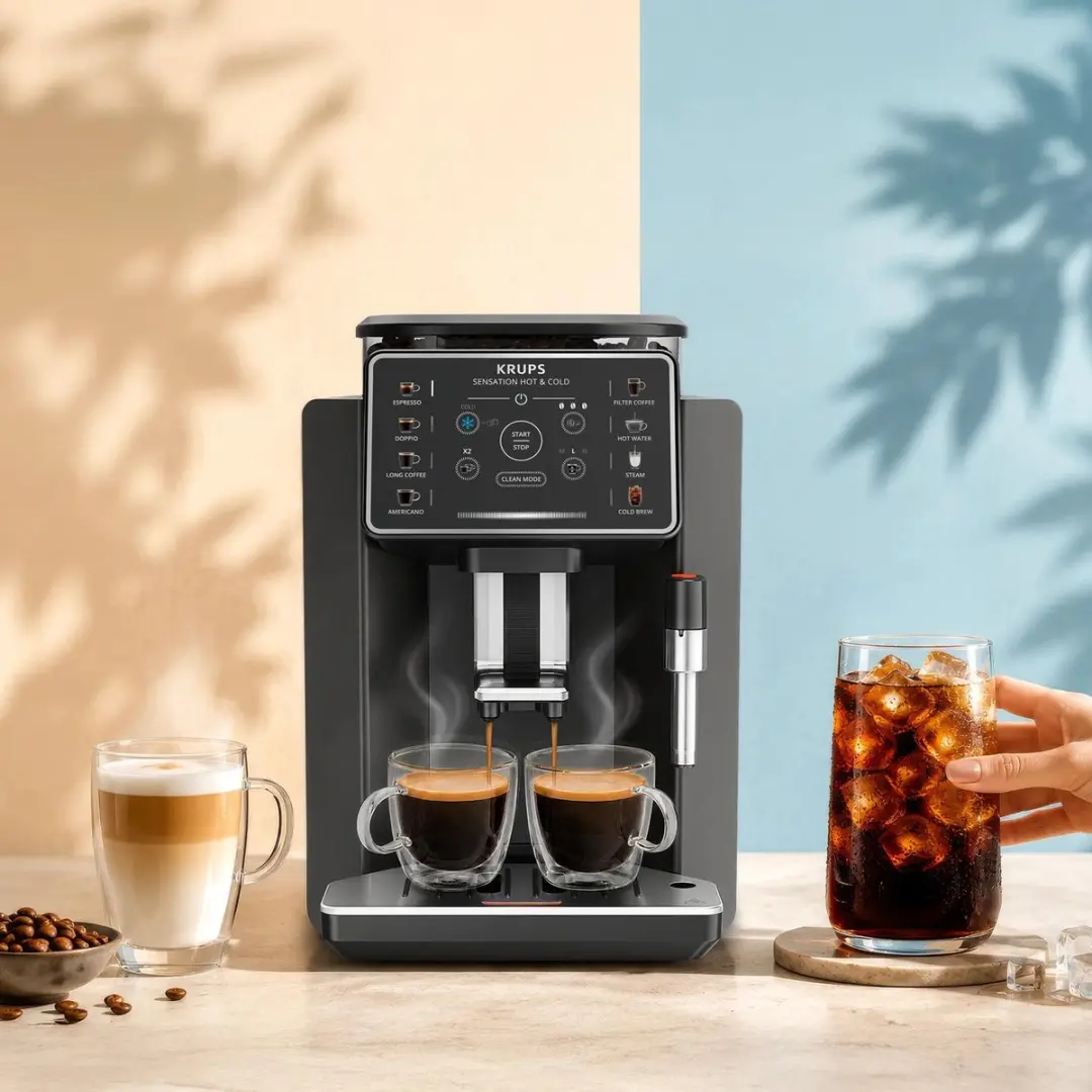 Krups Sensation Hot & Cold EA913H Espressomachine - 12 Recepten - Zwart - afbeelding 2 van 6