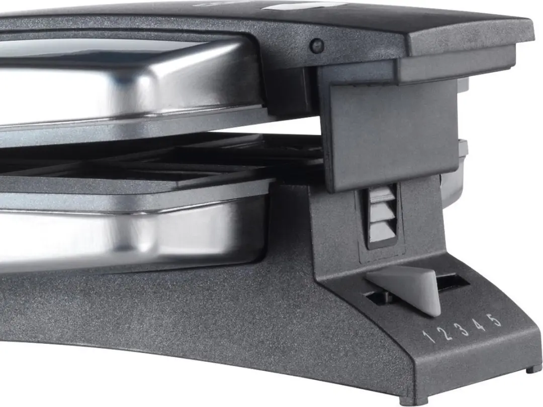 Cloer Kaneelwafelmaker 1431 - 930W - Zilver/Zwart - afbeelding 2 van 5