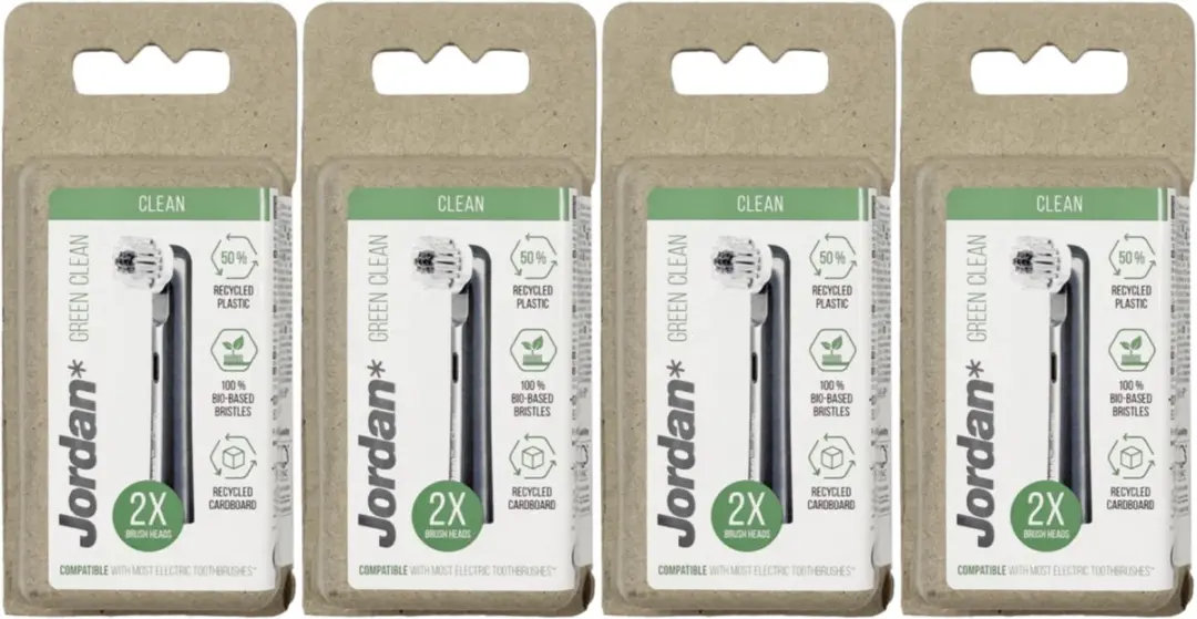Jordan Green Clean Opzetborstels voor Oral-B elektrische tandenborstels