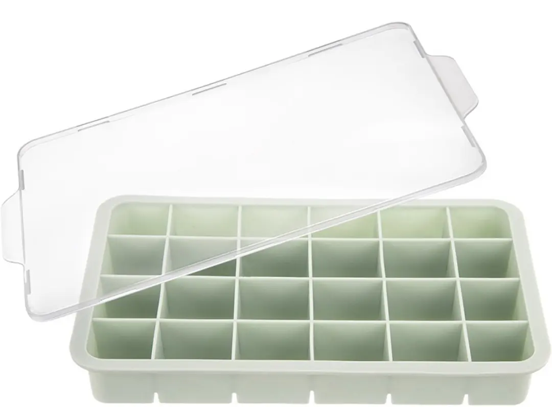 Orion IJsblokjesschaal met Deksel - 22,5x13x3cm - Groen - afbeelding 6 van 6