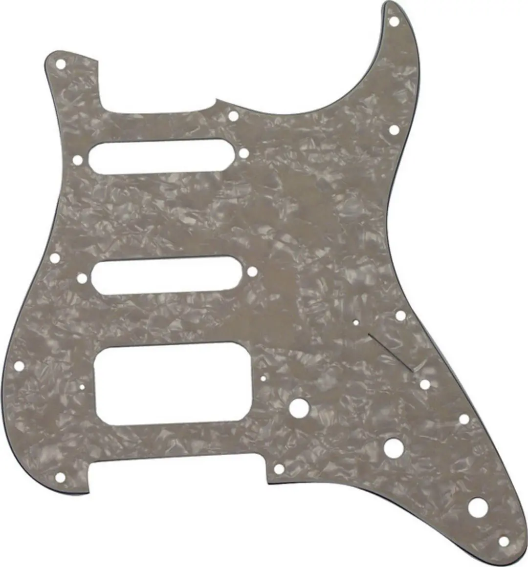 Fender Modern Pickguard Strat HSS Aged White Pearl 4-Ply 11-Hole