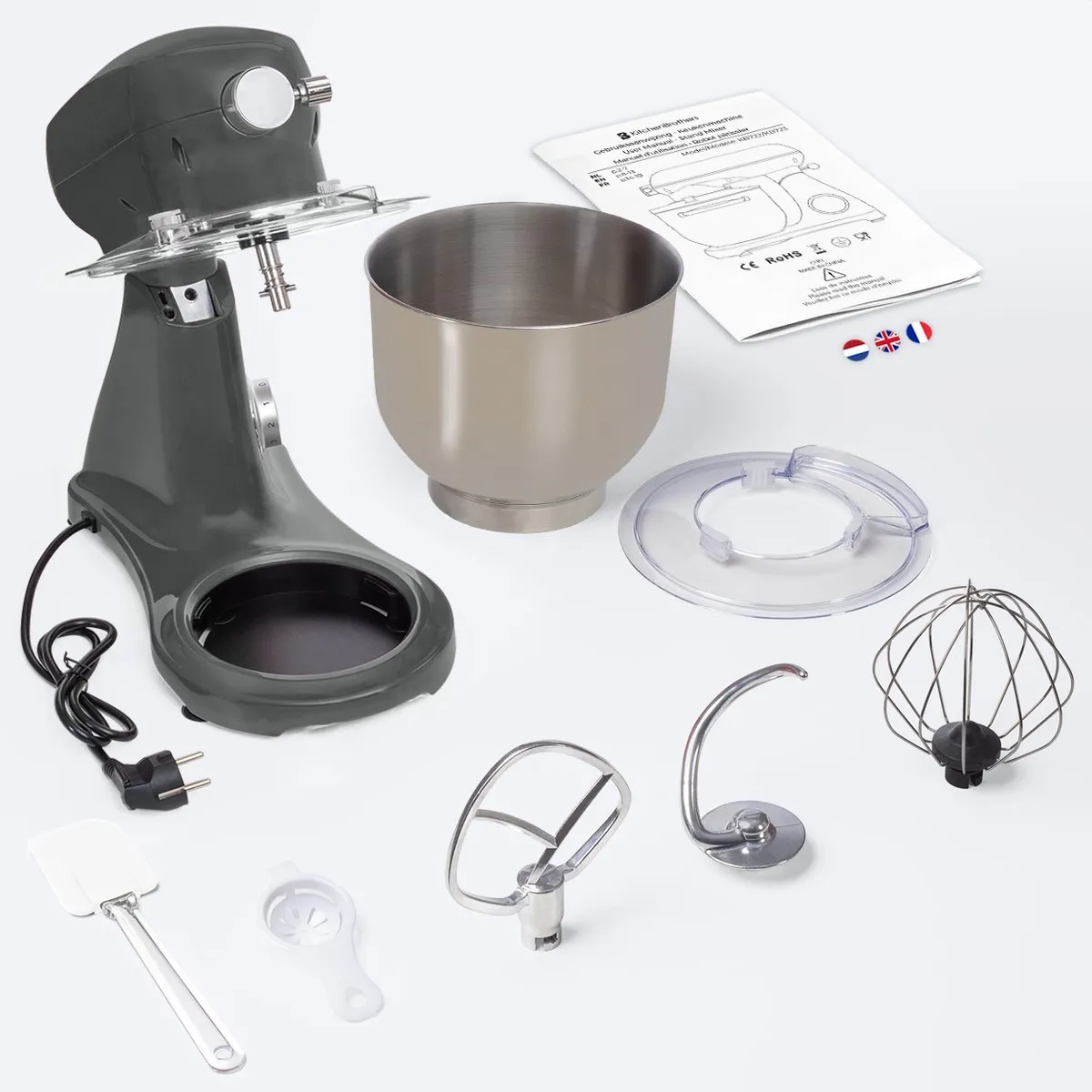 KitchenBrothers Keukenrobot 1800W - Antraciet