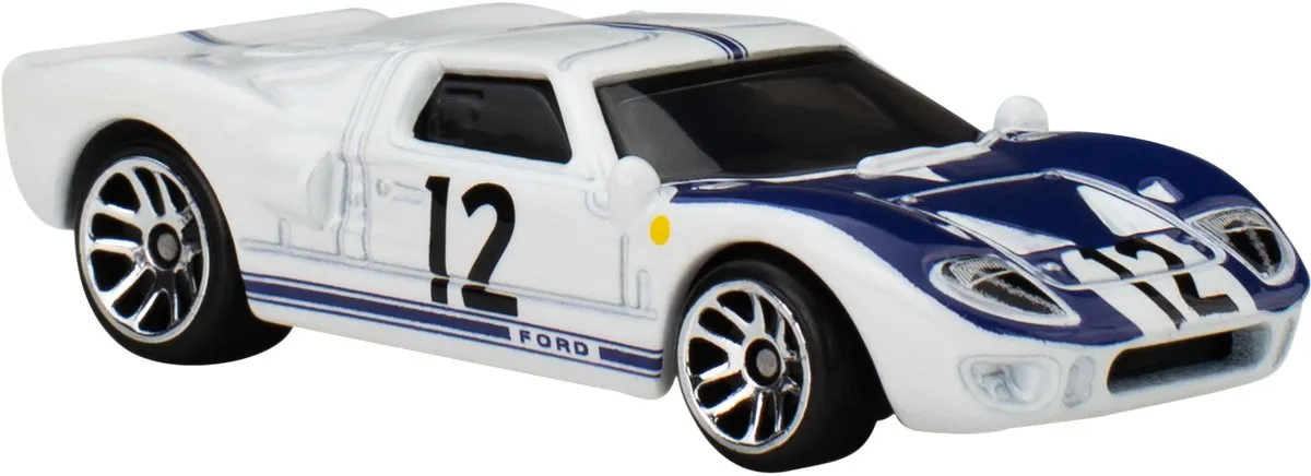 Hot Wheels Ford GT40 JBY87 Schaal 1/64 Auto - Wit